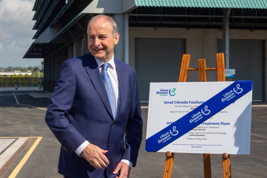 The Irish Prime Minister Micheál Martin officially opens the Arklow Wastewater treatment plant